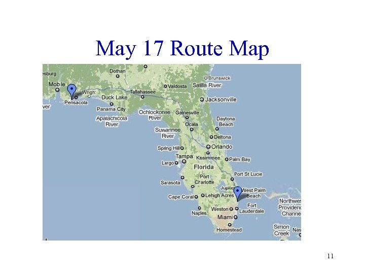 May 17 Route Map 11 