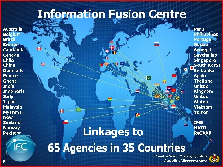 Information Fusion Centre Australia Belgium Brazil Brunei Cambodia Canada Chile China Denmark France Ghana