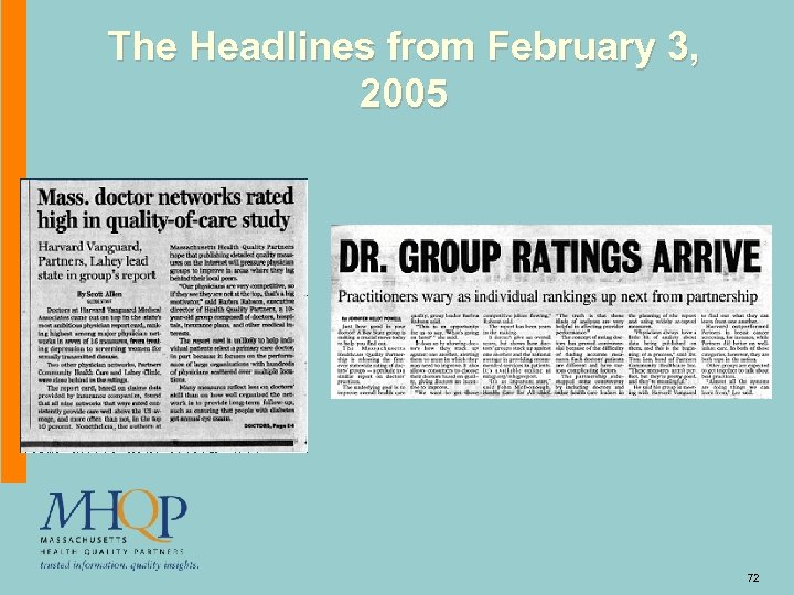 The Headlines from February 3, 2005 72 
