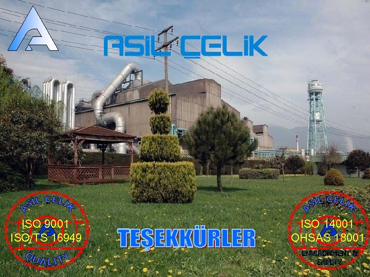 ISO 9001 ISO/TS 16949 ISO 14001 OHSAS 18001 ENVIRONMENT & SAFETY 