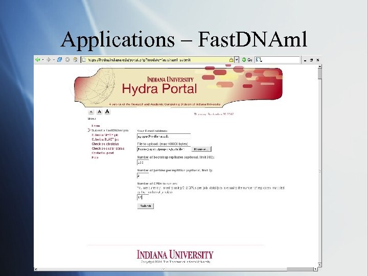 Applications – Fast. DNAml 