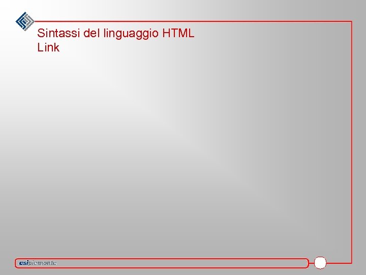 Sintassi del linguaggio HTML Link 