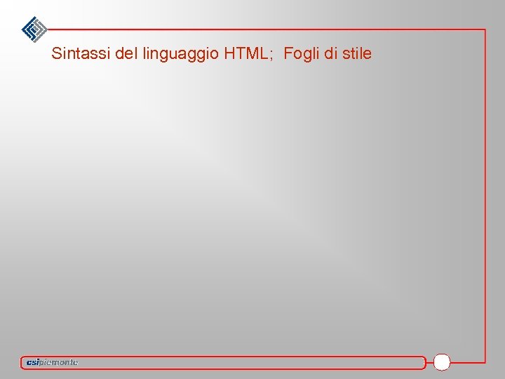 Sintassi del linguaggio HTML; Fogli di stile 