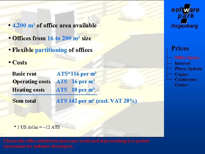 software soft park • 4. 200 m² of office area available Hagenberg • Offices