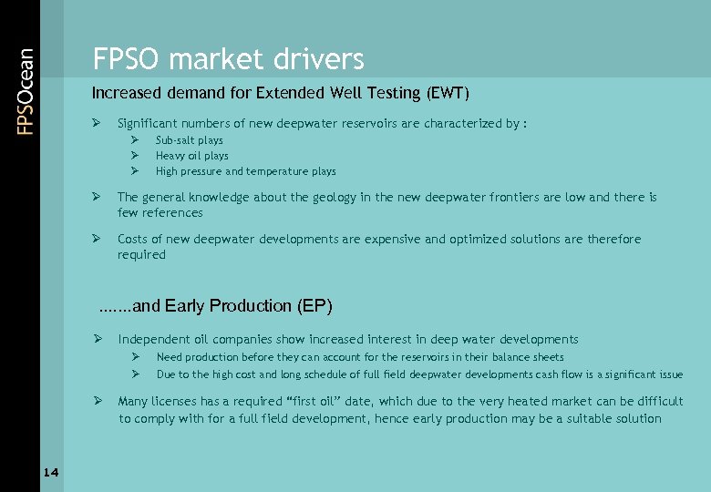 Company Profile Investor Presentation Offering Deepwater Floating