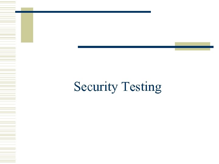 Security Testing 