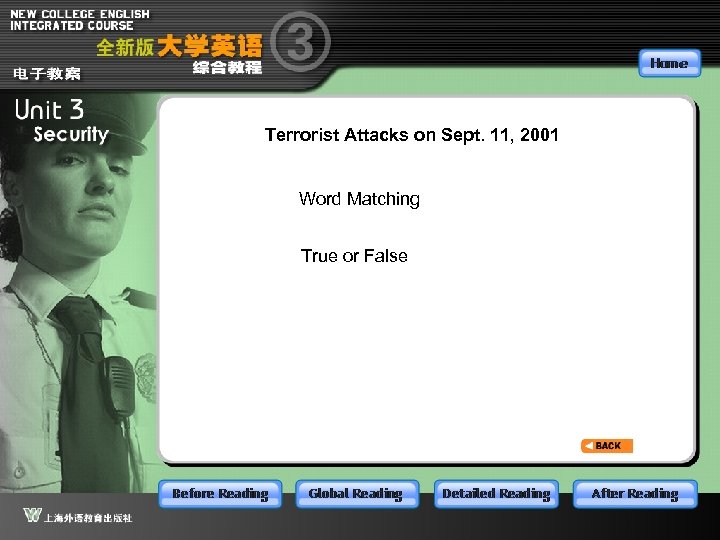 Terrorist Attacks on Sept. 11, 2001 Word Matching True or False 