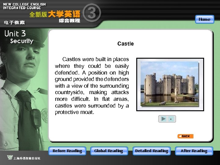 Castles were built in places where they could be easily defended. A position on