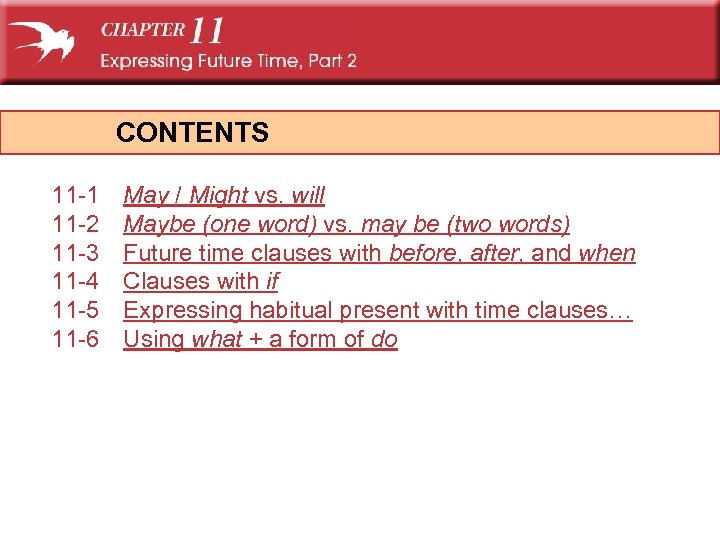  CONTENTS 11 -1 11 -2 11 -3 11 -4 11 -5 11 -6