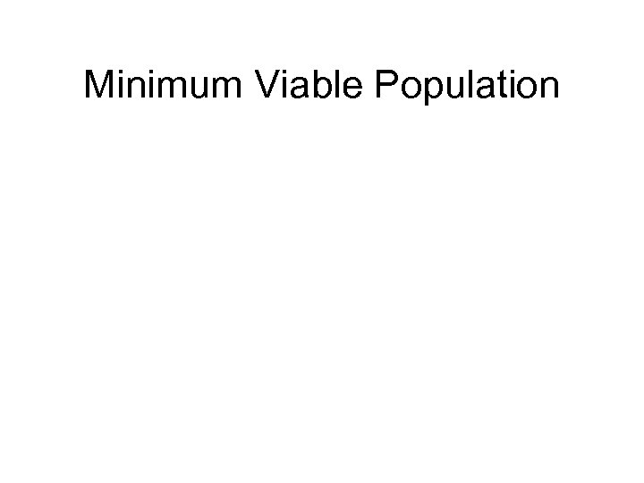 Minimum Viable Population 