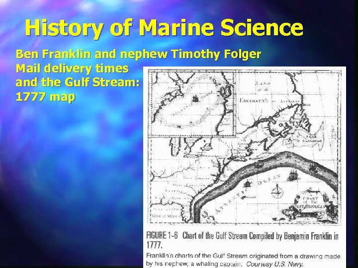 History of Marine Science Ben Franklin and nephew Timothy Folger Mail delivery times and