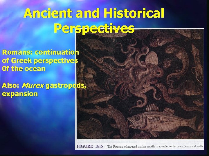 Ancient and Historical Perspectives Romans: continuation of Greek perspectives 0 f the ocean Also: