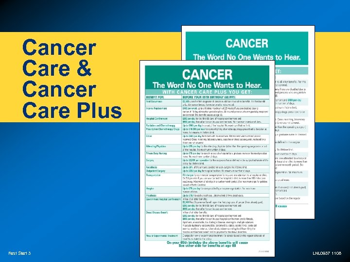 Cancer Care & Cancer Care Plus Fast Start 3 LNL 0937 1108 