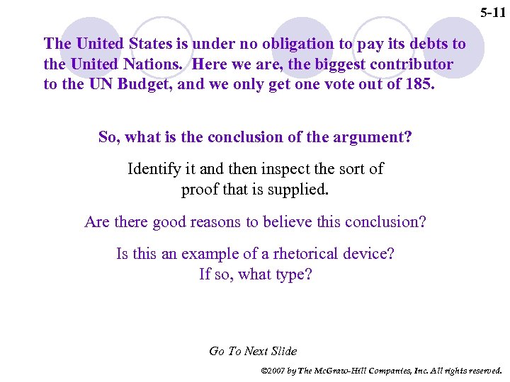 5 -11 The United States is under no obligation to pay its debts to