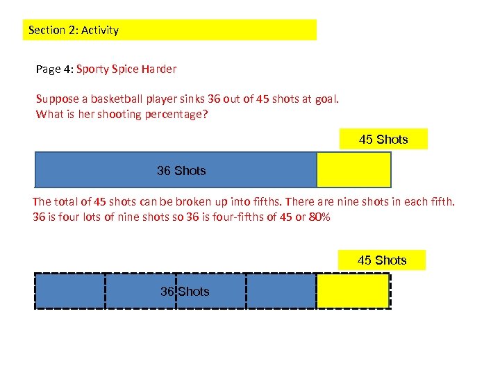 Section 2: Activity Page 4: Sporty Spice Harder Suppose a basketball player sinks 36