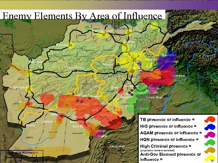 Enemy Elements By Area of Influence BADAKHSHAN BALKH KONDUZ Mazar-E Sharif Konduz JOWZJAN TAKHAR