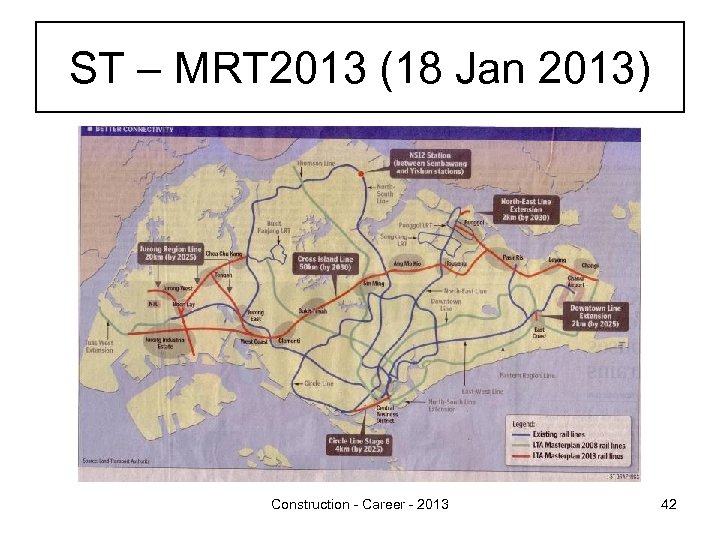 ST – MRT 2013 (18 Jan 2013) Construction - Career - 2013 42 