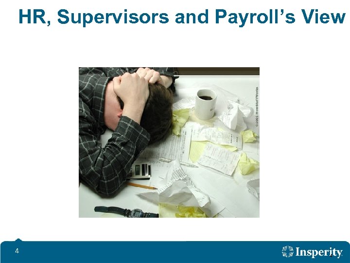 HR, Supervisors and Payroll’s View 4 4 