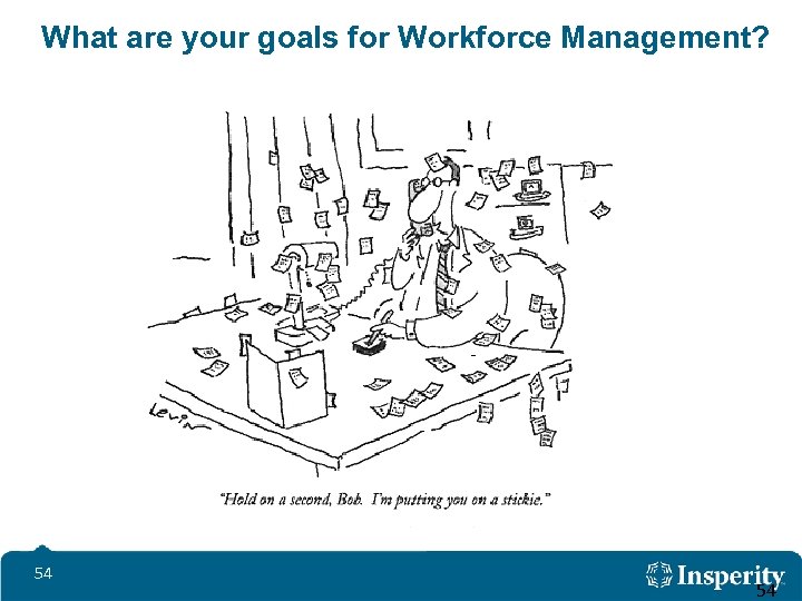 What are your goals for Workforce Management? 54 54 