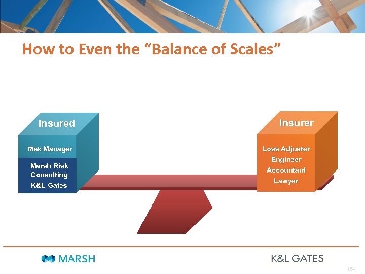 How to Even the “Balance of Scales” Insured Risk Manager Marsh Risk Consulting K&L