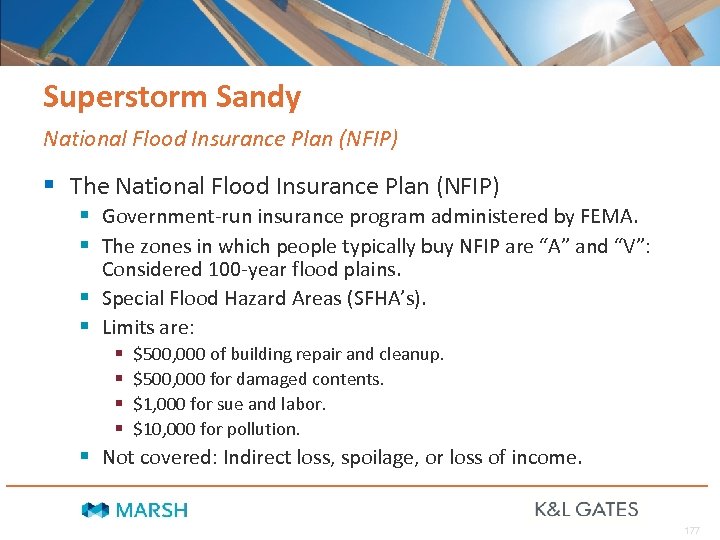 Superstorm Sandy National Flood Insurance Plan (NFIP) § The National Flood Insurance Plan (NFIP)