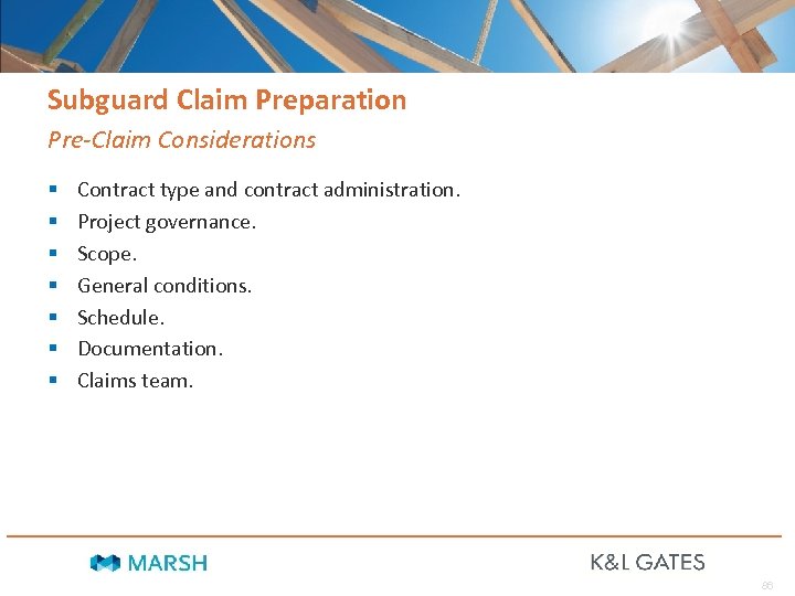 Subguard Claim Preparation Pre-Claim Considerations § § § § Contract type and contract administration.
