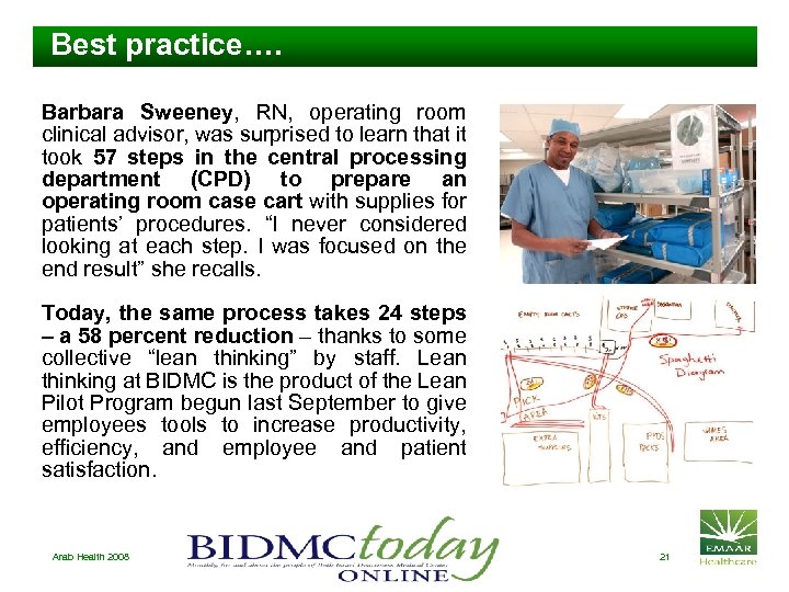  Best practice…. Barbara Sweeney, RN, operating room clinical advisor, was surprised to learn