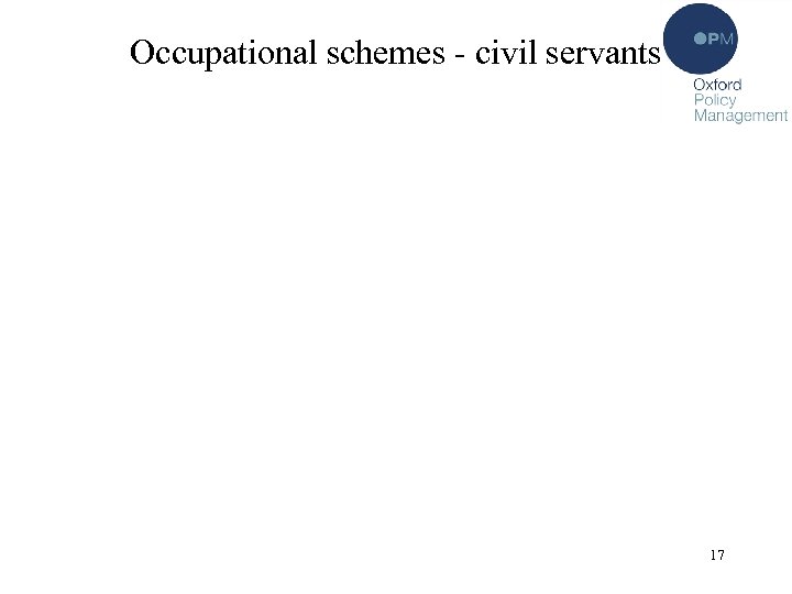 Occupational schemes - civil servants 17 