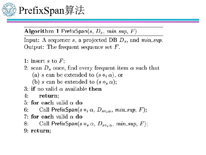 Prefix. Span算法 