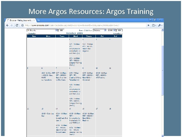 More Argos Resources: Argos Training 