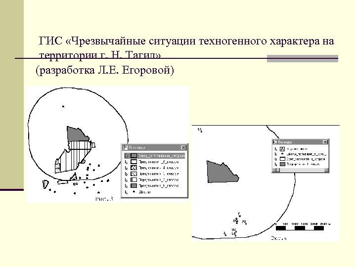 ГИС «Чрезвычайные ситуации техногенного характера на территории г. Н. Тагил» (разработка Л. Е. Егоровой)