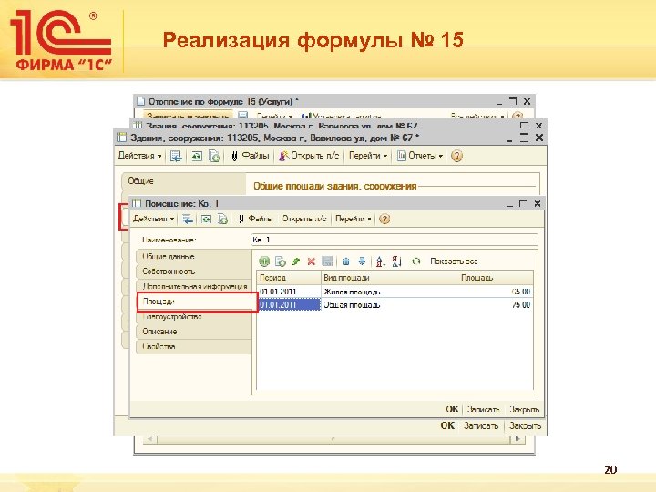 Реализация формулы № 15 20 