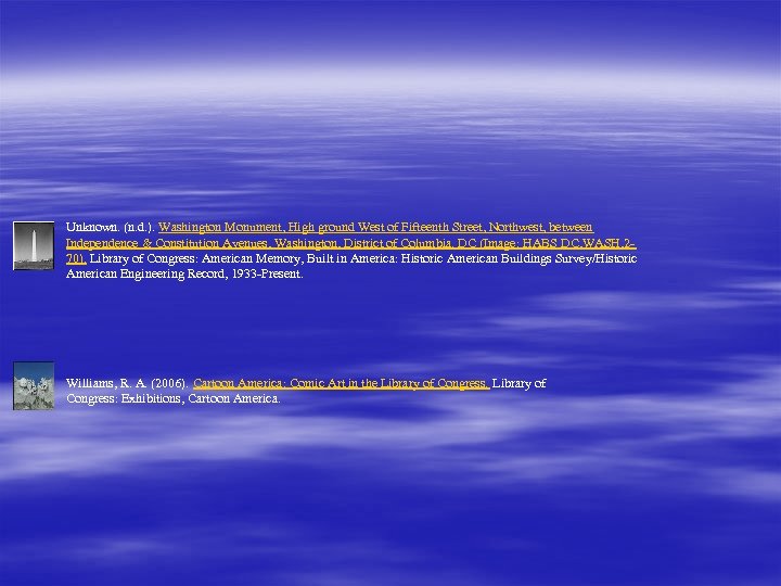  Unknown. (n. d. ). Washington Monument, High ground West of Fifteenth Street, Northwest,