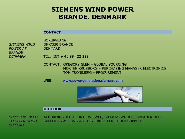 SIEMENS WIND POWER BRANDE, DENMARK 