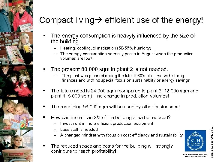 Compact living efficient use of the energy! § The energy consumption is heavyly influenced