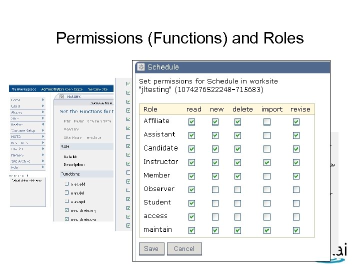 Permissions (Functions) and Roles 