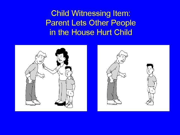 Child Witnessing Item: Parent Lets Other People in the House Hurt Child 