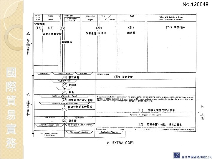 No. 120048 國 際 貿 易 實 務 
