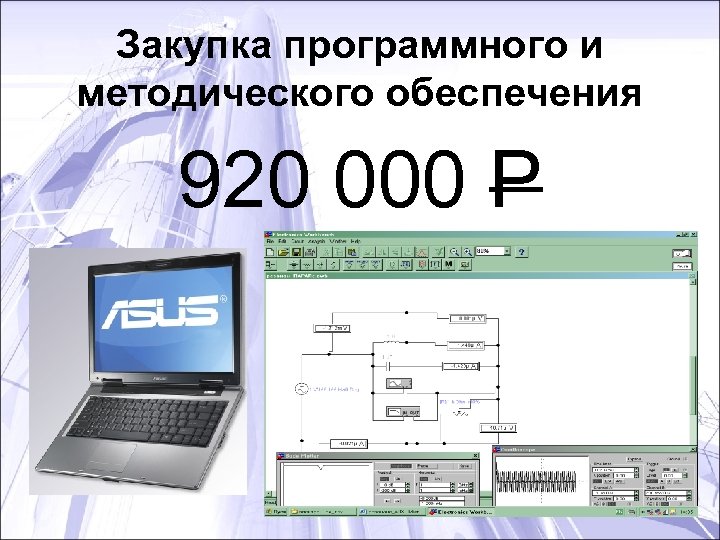 Закупка программного и методического обеспечения 920 000 Р 