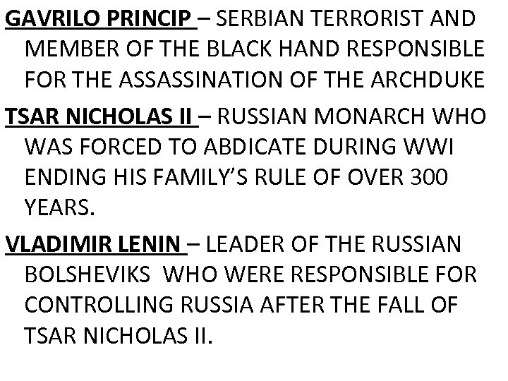 GAVRILO PRINCIP – SERBIAN TERRORIST AND MEMBER OF THE BLACK HAND RESPONSIBLE FOR THE
