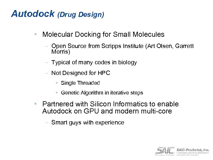 Autodock (Drug Design) • Molecular Docking for Small Molecules – Open Source from Scripps