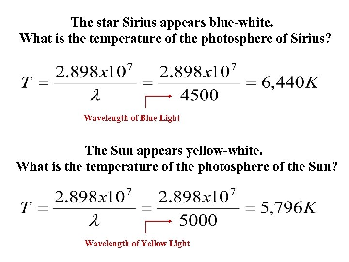 The star Sirius appears blue-white. What is the temperature of the photosphere of Sirius?