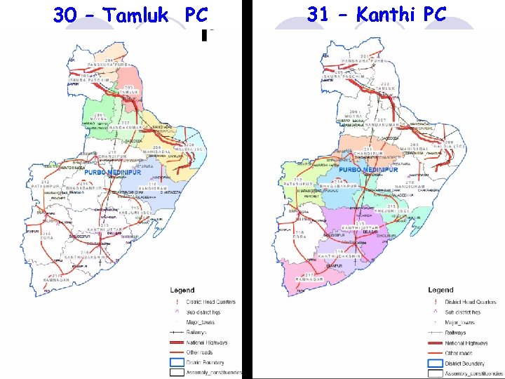 31 – Kanthi PC 30 – Tamluk PC 