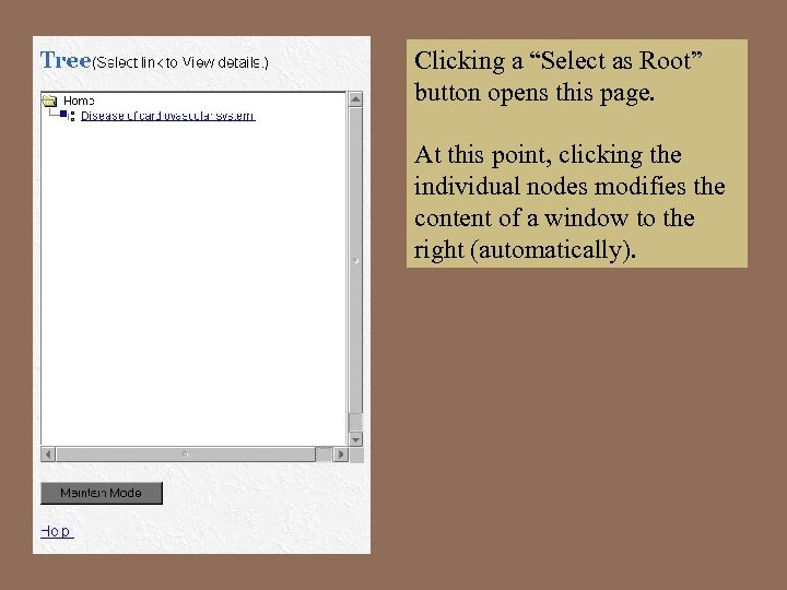 Clicking a “Select as Root” button opens this page. At this point, clicking the