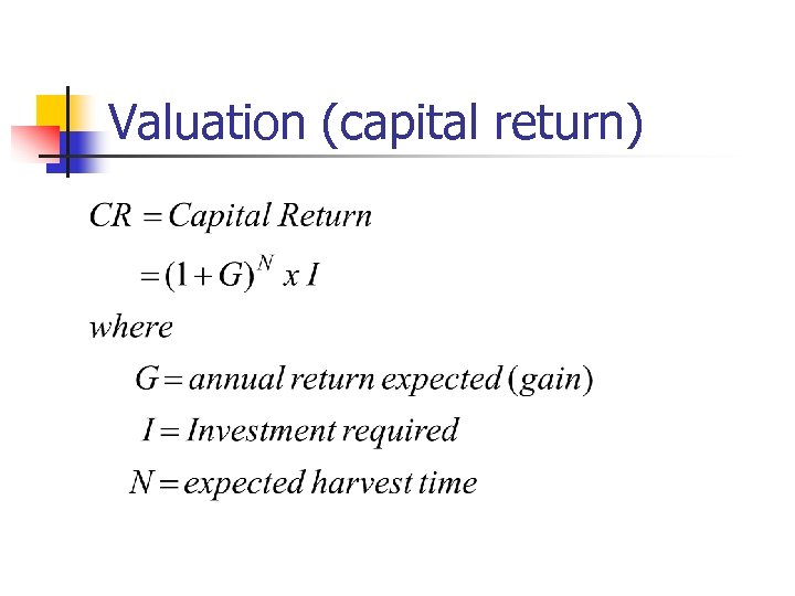 Valuation (capital return) 