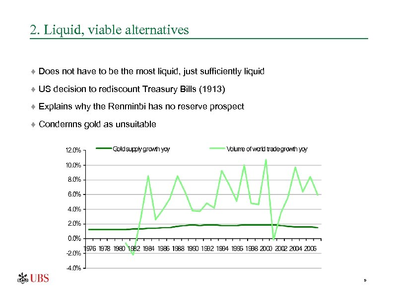 2. Liquid, viable alternatives ¨ Does not have to be the most liquid, just