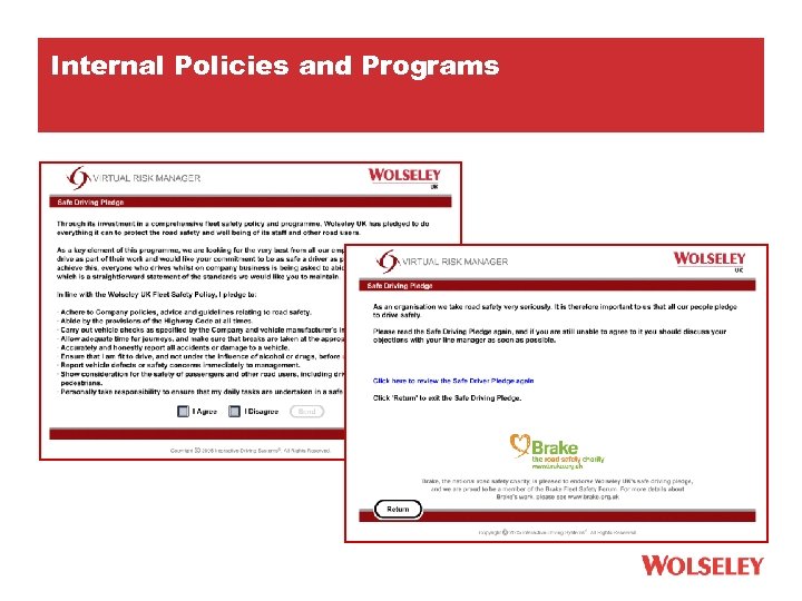 Internal Policies and Programs 