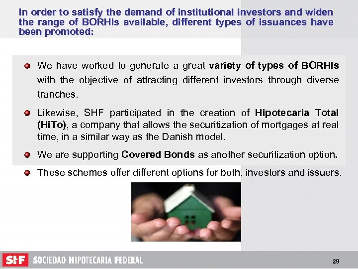 In order to satisfy the demand of institutional investors and widen the range of