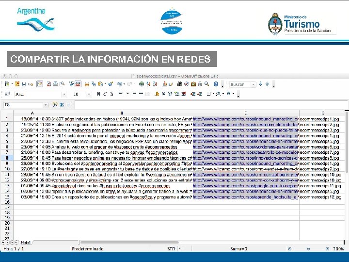 COMPARTIR LA INFORMACIÓN EN REDES 