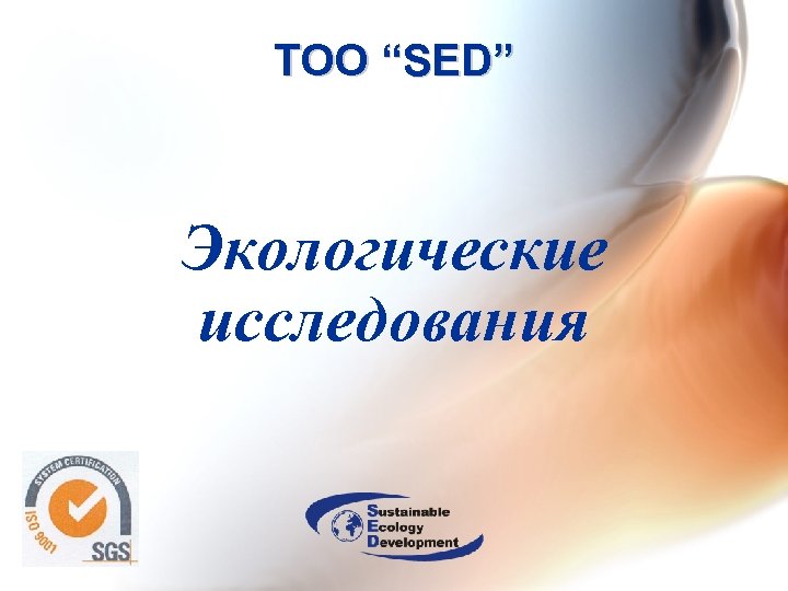 ТОО “SED” Экологические исследования 